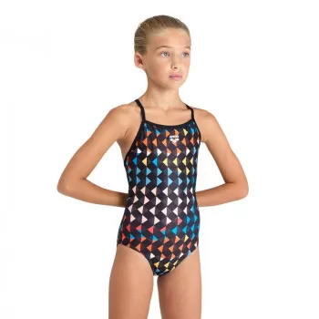 GIRL'S ARENA CARNIVAL SWIMSUIT LIGHTDROP BACK 