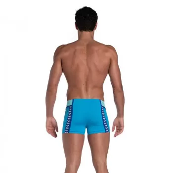MENS ARENA ICONS SWIM SHORT PANEL TURQUOISE-WATER-WHITE-NEON BLU 