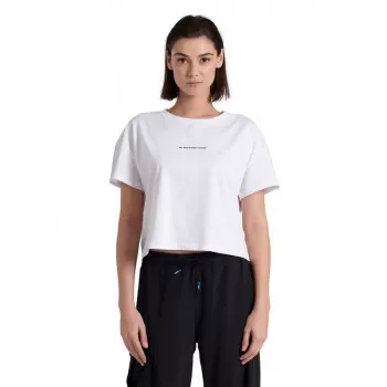 W ARENA CROP TEE PRINTED WHITE 