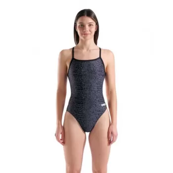 W ARENA SNAKESKIN SWIMSUIT CHALLENGEBACK BLACK-TEAM BLACK 