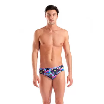 M ARENA MULTI CHAMELEONS SWIM BRIEF MULTI BLACK 
