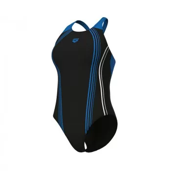 W ARENA CLEAR LINES SWIMSUIT V B BLC 