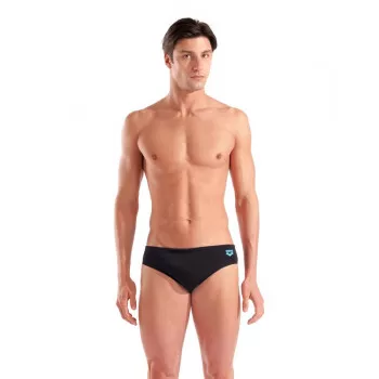 M ARENA KIKKO GRAPHIC SWIM BRIEFS BLACK-TURQUOISE KUPAĆI ZA PLIVANJE 
