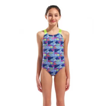 G ARENA CANDIES SWIMSUIT PRO BACK MULTI BLUE-ARTIC LIME 