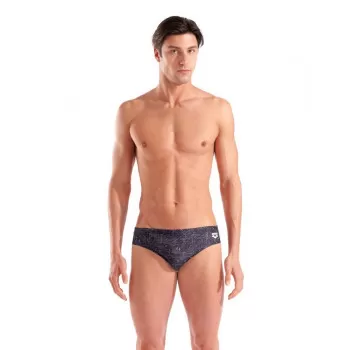 M ARENA RIBBED SWIM BRIEFS BLACK MULTI 