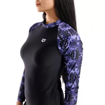 W ARENA SWIM L/S RASH VEST ALLOVER 