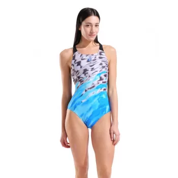W ARENA ICY SWIMSUIT V BACK BLACK-MULTI 