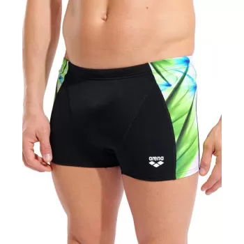 M ARENA DYNAMISM SWIM SHORT BLACK-GREEN MULTI 