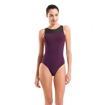 W ARENA MESH SWIMSUIT CROSS BORDEAUX 