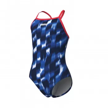 G ARENA WAVE SWIMSUIT LIGHTDROP BACK BRIGHT CORAL-TEAM ROYAL 