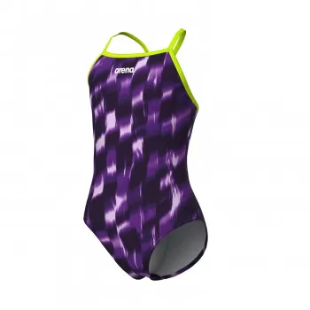 G ARENA WAVE SWIMSUIT LIGHTDROP BACK ARTIC LIME-TEAM PURPLE 