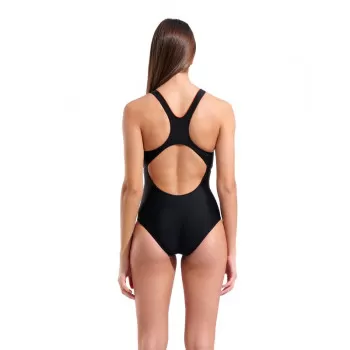 W ARENA ELASTIC SWIMSUIT SWIM BLACK-CALYPSO CORAL 
