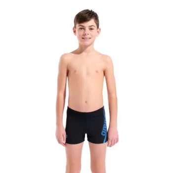 B ARENA BOLD SWIM SHORT BLACK-TURQUOISE 