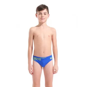 B ARENA BOLD SWIM BRIEFS NEON BLUE-ARTIC LIME 