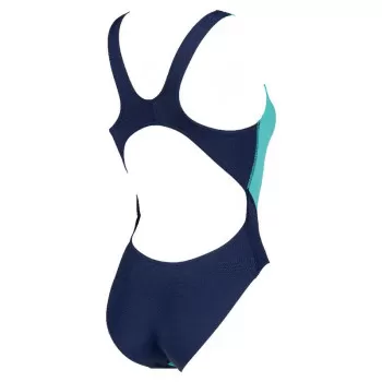 W SOLID SWIM TECH HIGH MINT-NAVY 