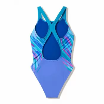 SPEEDO  A/O PRINT POWERBACK JR 1PC BLU/LBLU 