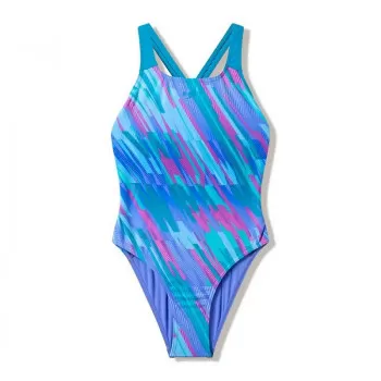 SPEEDO  A/O PRINT POWERBACK JR 1PC BLU/LBLU 