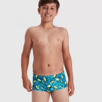 Smileys 13cm Boys Club Training Allover Brief  Light Adriatic/Fluo Yellow/Black/Adriatic/Nordic Teal 