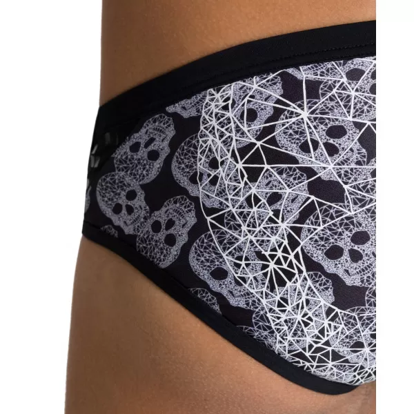 M CRAZY POP SKULLS BRIEF BLACK-MULTI MUŠKE KUPAĆE GAĆE 