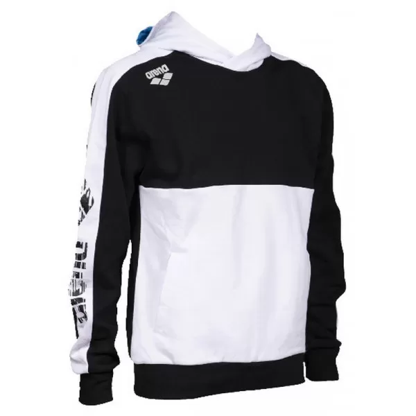 TE HOODED SWEAT WHITE-BLACK 