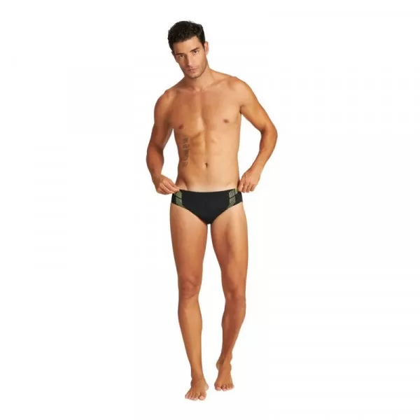 M STREAK BRIEF BLACK-SOFT GREEN MUŠKE KUPAĆE GAĆE 