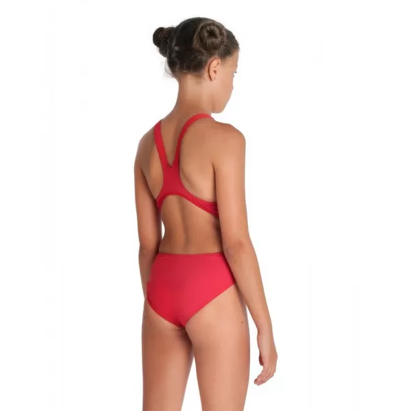 GIRLS TEAM SWIMSUIT SWIM TECH SOLID RED-WHITE 