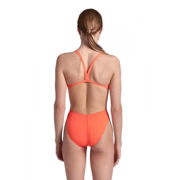 WOMENS TEAM SWIMSUIT CHALLENGE SOLID 300-BRIGHT CORAL 