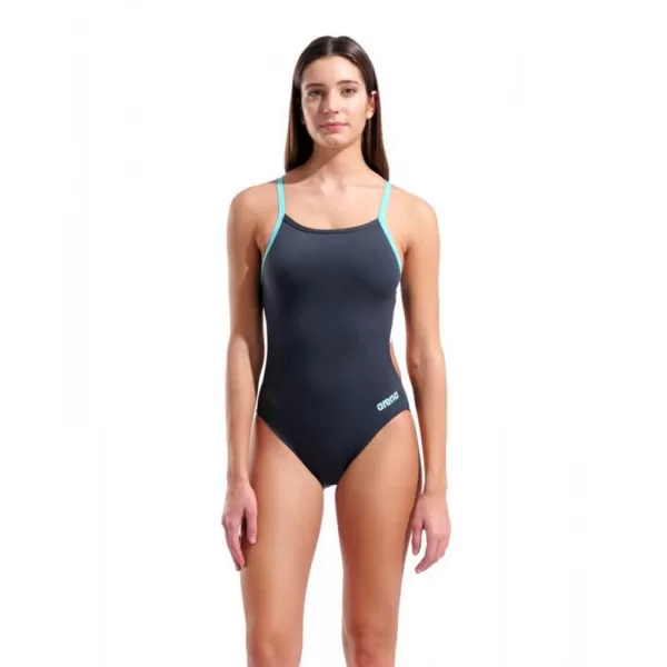 W TEAM SWIMSUIT CHALLENGE SOLID ASPHALT-WATER 