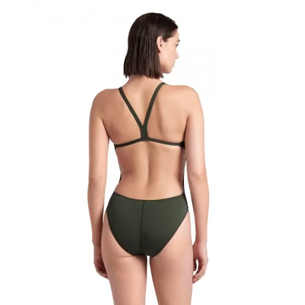WOMENS TEAM SWIMSUIT CHALLENGE SOLID DARK SAGE 