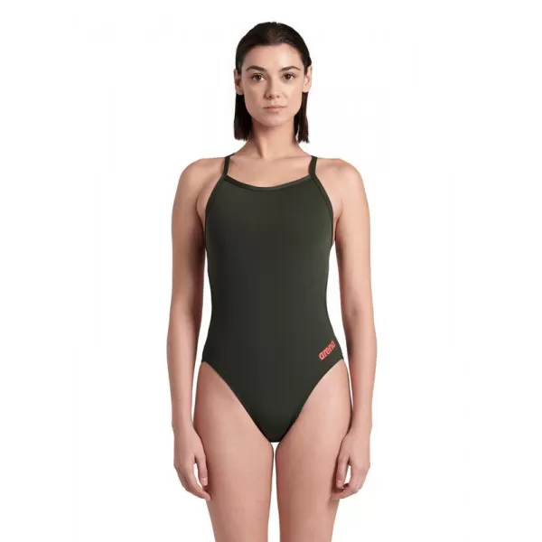 WOMENS TEAM SWIMSUIT CHALLENGE SOLID DARK SAGE 
