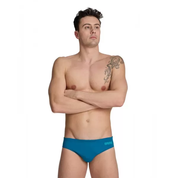 MENS TEAM SWIM BRIEFS SOLID BLUE COSMO 