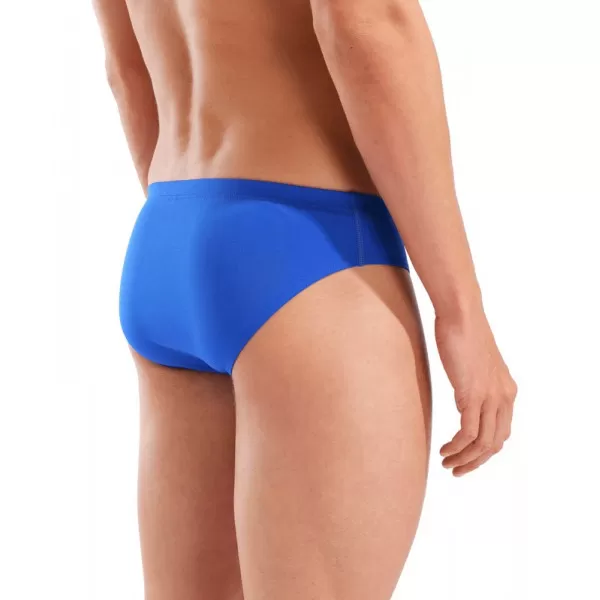 M TEAM SWIM BRIEFS SOLID  NEON BLUE-TEAM ORANGE 