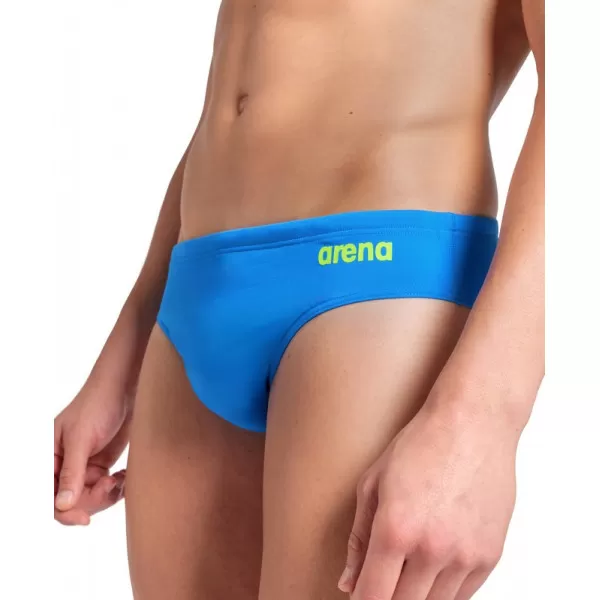 M TEAM SWIM BRIEFS SOLID BLUE RIVER-ARTIC LIME 