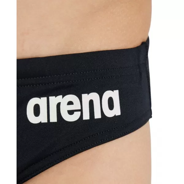 BOYS TEAM SWIM BRIEFS SOLID 550-BLACK-WHITE 