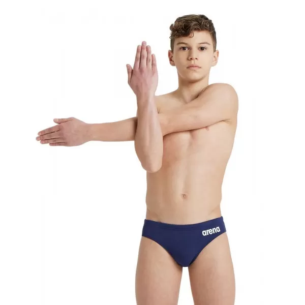 B TEAM SWIM BRIEFS SOLID NAVY-WHITE 