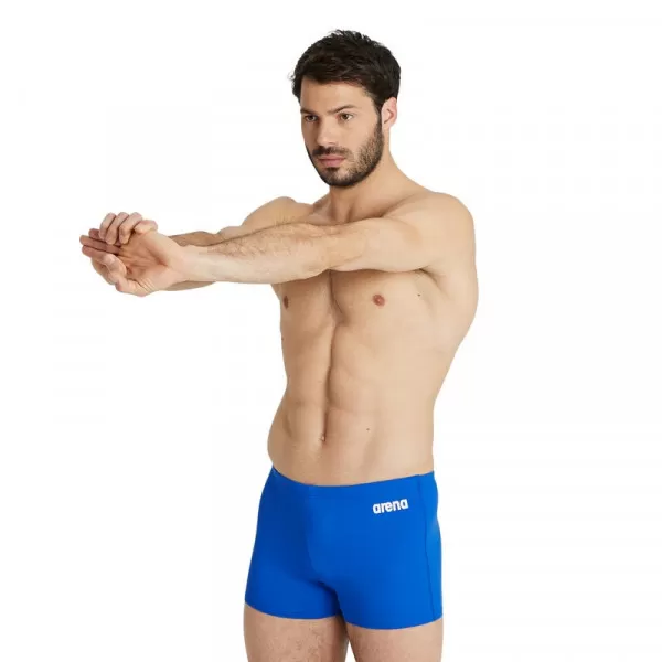 M TEAM SWIM SHORT SOLID ROYAL-WHITE 