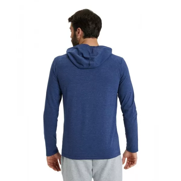 TEAM HOODED LONG SLEEVE T-SHIRT NAVY 