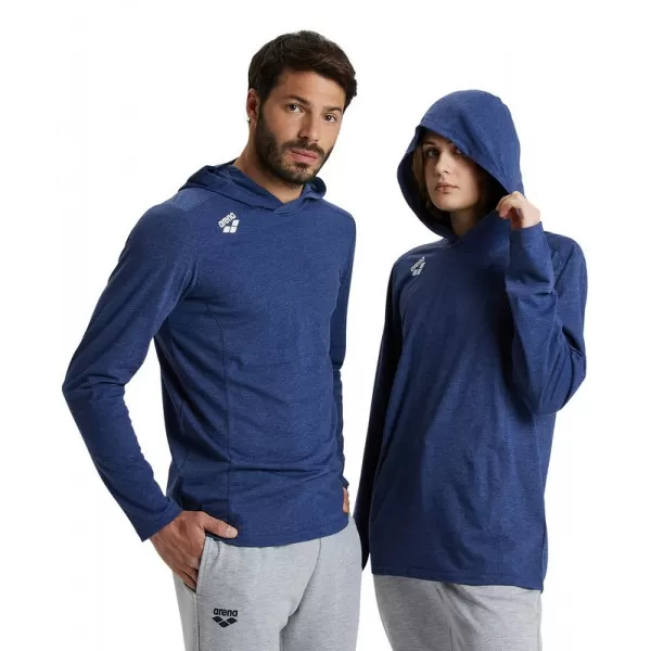 TEAM HOODED LONG SLEEVE T-SHIRT NAVY 