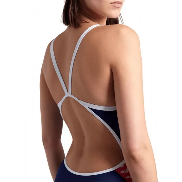 WOMENS ARENA ICONS SUPER FLY BACK SOLID NAVY-WHITE-RED MULTI 
