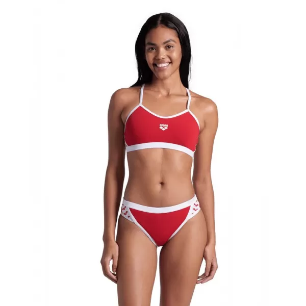 W ARENA ICONS BIKINI CROSS BACK RED-WHITE 
