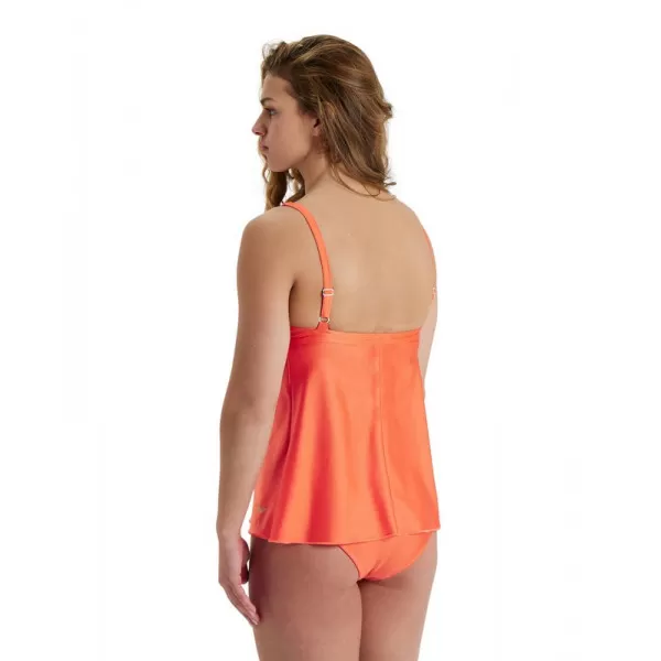 W GLITTER TRIANGLE TANKINI CORAL 