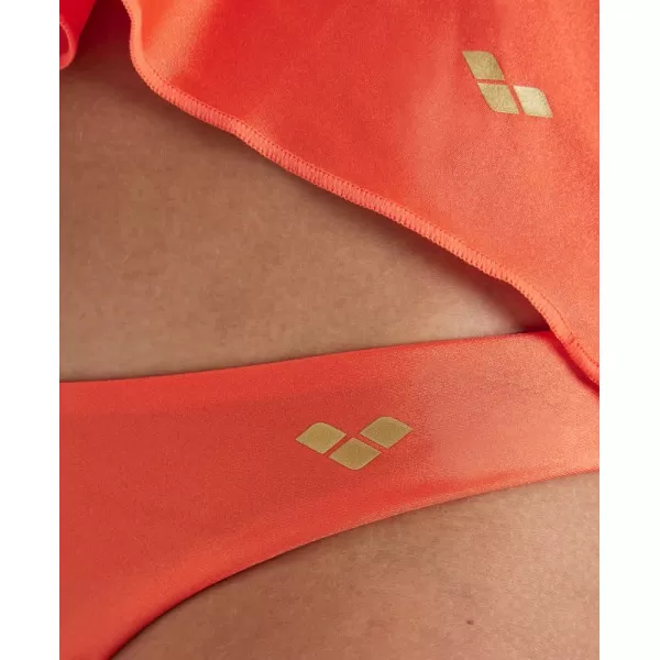 W GLITTER TRIANGLE TANKINI CORAL 