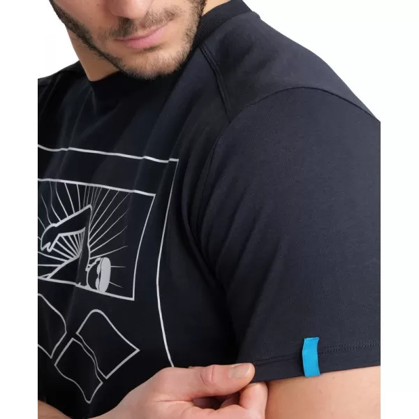 ARENA T-SHIRT LOGO COTTON NAVY 