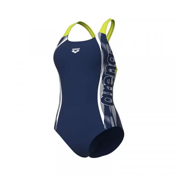 WOMENS SWIM PRO BACK GRAPHIC NAVY-SOFT GREEN ŽENSKI KUPAĆI KOSTIM 