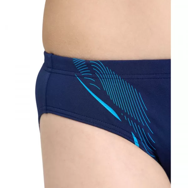 B SWIM BRIEFS GRAPHIC NAVY-TURQUOISE 