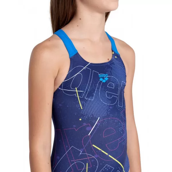 GIRL S ARENA GALACTIC SWIMSUIT SWIM PRO NAVY-BLUE RIVER 