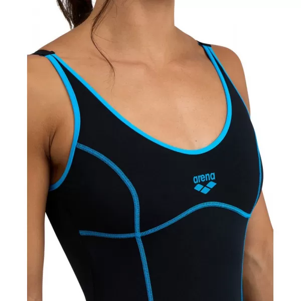 WOMENS ARENA TANIA CLIP BACK SWIMSUIT ONE PIECE BLACK-TURQUOISE ŽENSKI KUPAĆI KOSTIM 