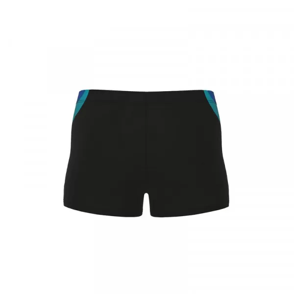 BOYS ARENA SWIM SHORT PANEL BLACK-ROYAL-WATER 