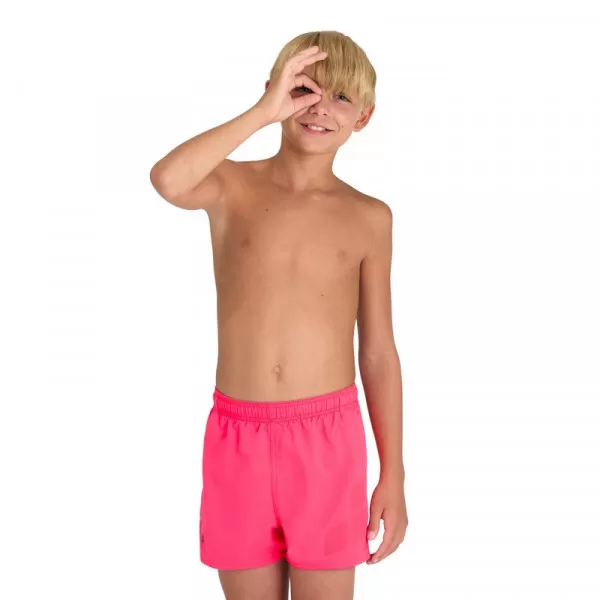 B BEACH SHORT LOGO FLUO RED-DARK OLIVE 