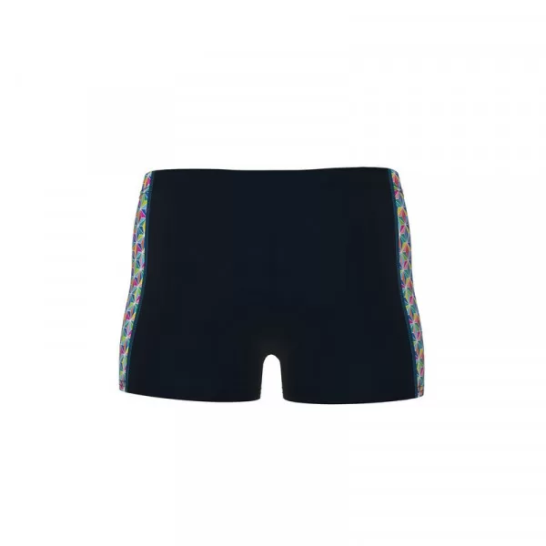 BOYS ARENA STARFISH SWIM SHORT BLACK-WHITE MULTI 